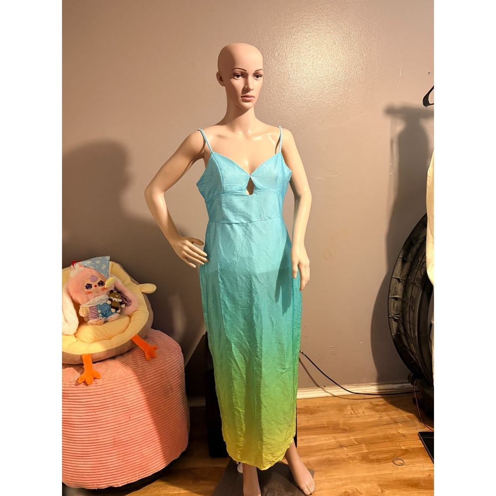 Wear the Love - Blue - Green Ombre Sequin Dress Sz L